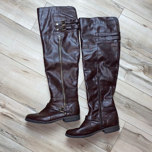 BAMBOO Shoes - Bamboo Montage Brown Long Boots 10